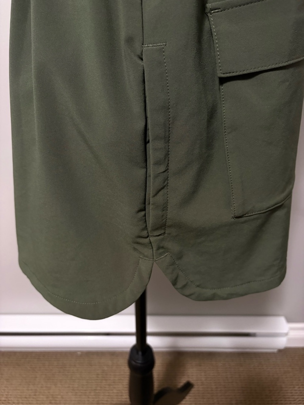 Zella Getaway Hooded Utility Jacket In Green Tactica - Picture 9 of 14